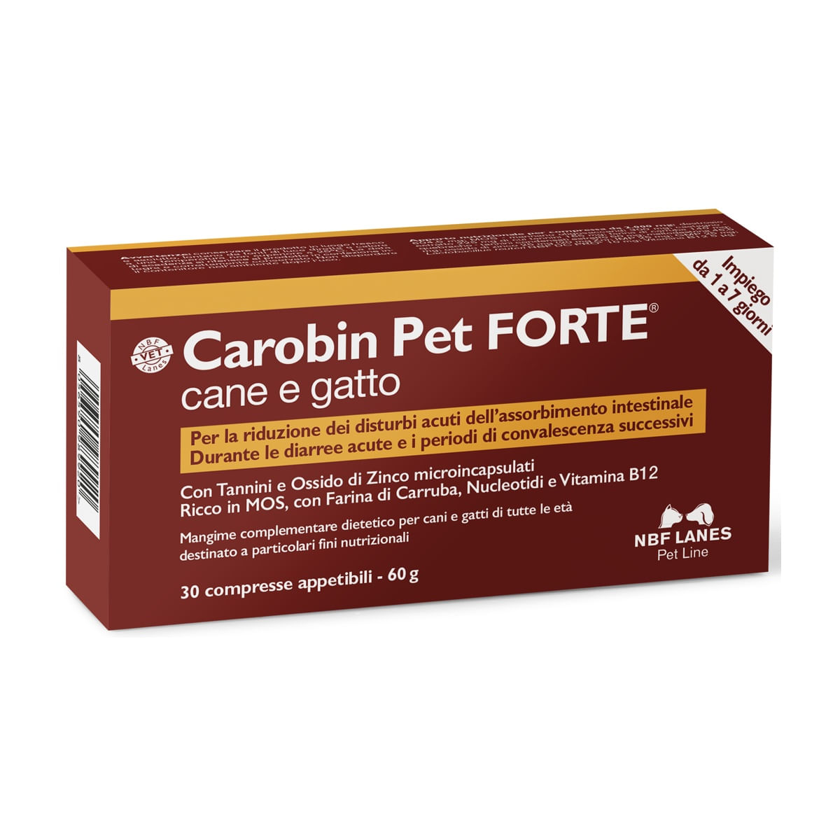 Carobin Pet Forte Mangime Complementare per Cane e Gatto